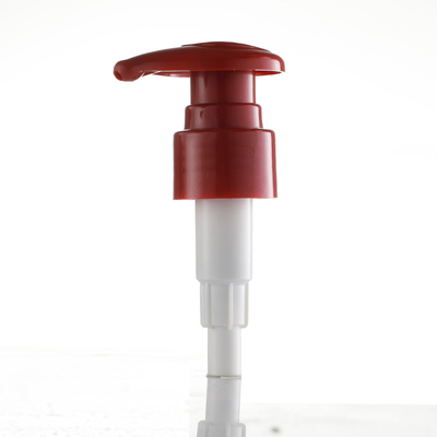 Kundenspezifischer roter Lotions-Pumpen-Kopf 24mm 2.2ML/T verhindern flüssiges Durchsickern