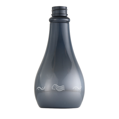 Gemacht in Silber-Gray Pet Luxury Shower Gel-Flasche Chinas 350ml mit Druckmuster-leerer Shampoo-Flasche