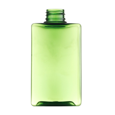 Quadrat-Grün-transparente kosmetische Verpackenflasche kann mit verschiedenen Kappen zusammengebracht werden