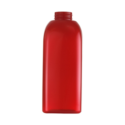 Recyclebare große Kapazität 500ml ringsum geschulterte rote Plastikhaustier-Duschgel-Pumpflasche